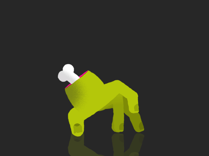 An animated severed hand crawling along the progress bar