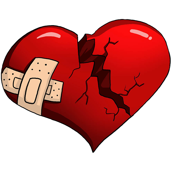 A zombie-looking broken heart