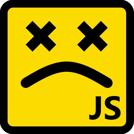 A sad JavaScript sign